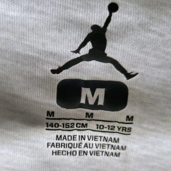 Jordan Shirt Boy's 10-12y M Red Jumpman Logo Graphic Tee Crew Neck Short Sleeve - Picture 3 of 4